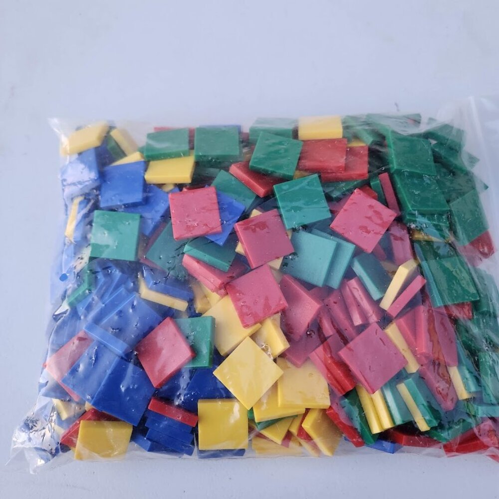 NEW 400 Square Color Tiles Blocks Math Manipulatives Sorting Stacking Comparing - Picture 6 of 8